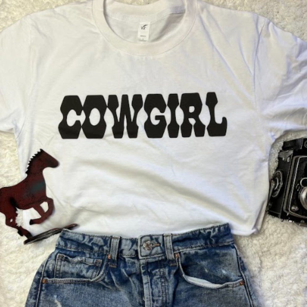 Cowgirl Country Western Cowboy Rodeo Nashville Farm Costume Graphic Cropped Tee